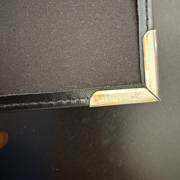 Vintage Franklin Covey Small Padfolio Brass Corners Black Planner 9 x 6.5 in - Picture 13 of 15